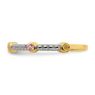 Picture of 14K Yellow Solid Gold Pink Tourmaline and Diamond Stackable Ring