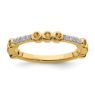 Picture of 14K Yellow Solid Gold Citrine and Diamond Stackable Ring