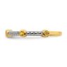 Picture of 14K Yellow Solid Gold Citrine and Diamond Stackable Ring