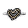 Picture of Sterling Silver & 14k Heart Antiqued Ring