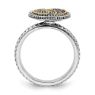 Picture of Sterling Silver & 14k Stackable Expressions Antiqued Ring