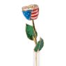 Picture of Lacquered Patriotic Rose with Gold Trim