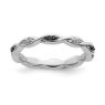Picture of Sterling Silver Stackable Black & White Diamond Ring
