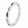 Picture of Sterling Silver Stackable Black & White Diamond Ring