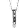 Picture of Family Geometric Necklace Silver 1 to 5 Stones