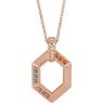 Picture of 14K Gold Family Geometric Pendant 1 to 6 Stones