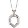 Picture of 14K Gold Family Geometric Pendant 1 to 6 Stones