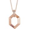 Picture of 14K Gold Family Geometric Pendant 1 to 6 Stones