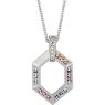 Picture of Family Geometric Pendant 1 to 6 Stones Sterling Silver