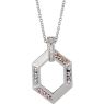 Picture of Family Geometric Pendant 1 to 6 Stones Sterling Silver