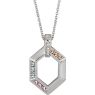 Picture of Family Geometric Pendant 1 to 6 Stones Sterling Silver