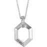 Picture of Family Geometric Pendant 1 to 6 Stones Sterling Silver