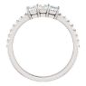 Picture of Silver 1 to 5 Square Stones Mother's Ring Anniversary Band