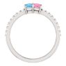 Picture of Gold 1 to 5 Square Stones Mother's Ring Anniversary Band
