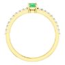 Picture of Gold 1 to 5 Square Stones Mother's Ring Anniversary Band