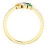 Picture of Gold 1 to 5 Marquise Stones Mother's Ring