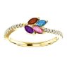 Picture of Gold 1 to 5 Marquise Stones Mother's Ring