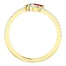 Picture of Gold 1 to 5 Marquise Stones Mother's Ring