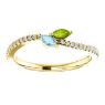 Picture of Gold 1 to 5 Marquise Stones Mother's Ring