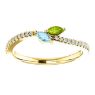 Picture of Gold 1 to 5 Marquise Stones Mother's Ring