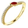 Picture of Gold 1 to 5 Marquise Stones Mother's Ring