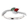 Picture of Silver 1 to 5 Marquise Stones Mother's Ring