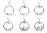 Picture of Silver 1 to 6 Baguette Stones Family Circle Pendant