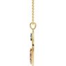 Picture of Gold 1 to 6 Baguette Stones Family Circle Pendant