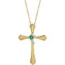 Picture of Cross Gold 1 to 6 Round Stones Mother's Pendant