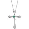 Picture of Cross Silver 1 to 6 Round Stones Mother's Pendant