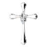 Picture of Cross Silver 1 to 6 Round Stones Mother's Pendant