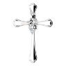 Picture of Cross Silver 1 to 6 Round Stones Mother's Pendant