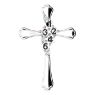 Picture of Cross Silver 1 to 6 Round Stones Mother's Pendant