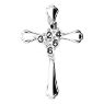 Picture of Cross Silver 1 to 6 Round Stones Mother's Pendant