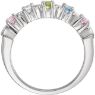 Picture of Silver 1 to 5 Round Stone Stackable Mother's Ring