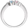 Picture of Silver 1 to 5 Round Stone Stackable Mother's Ring