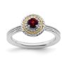 Picture of Silver Ring Round Garnet stone