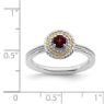 Picture of Silver Ring Round Garnet stone