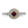 Picture of Silver Ring Round Garnet stone