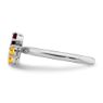 Picture of Silver Butterfly Ring Garnet & Citrine stones