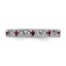 Picture of Sterling Silver Stackable Ring Garnet Birthstones