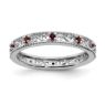 Picture of Sterling Silver Stackable Ring Garnet Birthstones