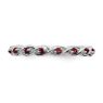 Picture of Sterling Silver Stackable Ring Garnet Birthstones