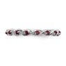 Picture of Sterling Silver Stackable Ring Garnet Birthstones