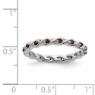 Picture of Sterling Silver Stackable Ring Garnet Birthstones