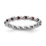 Picture of Sterling Silver Stackable Ring Garnet Birthstones