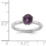 Picture of Silver Ring Briolette Genuine Amethyst stone