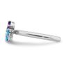 Picture of Silver Butterfly Ring Pear Shape Blue Topaz & Amethyst