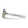 Picture of Silver Butterfly Ring Pear Shaped Amethyst & Peridot