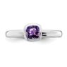 Picture of Silver Ring Cushion Cut Amethyst Stone